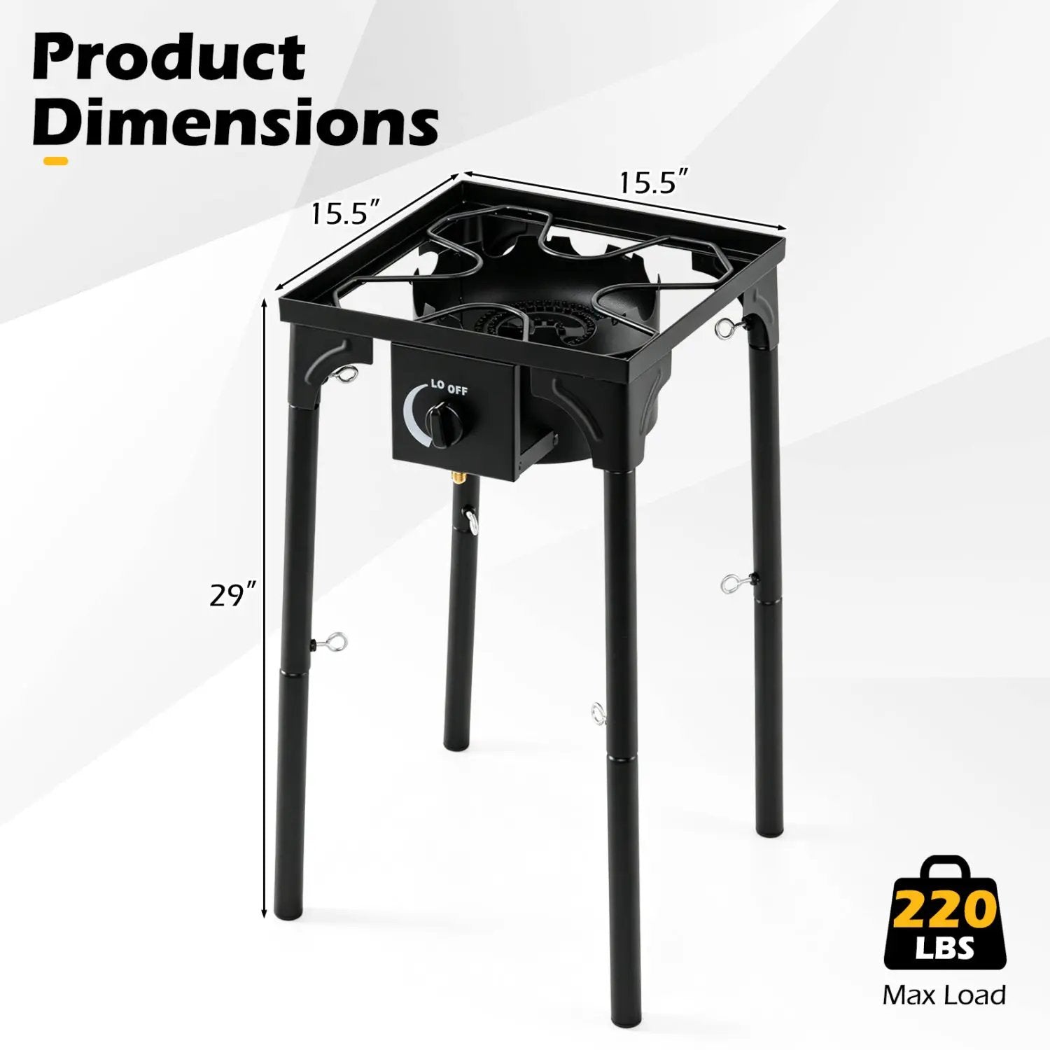 Propane Camping Stove 80000 BTU Single Burner with Regulator by DirectDeals