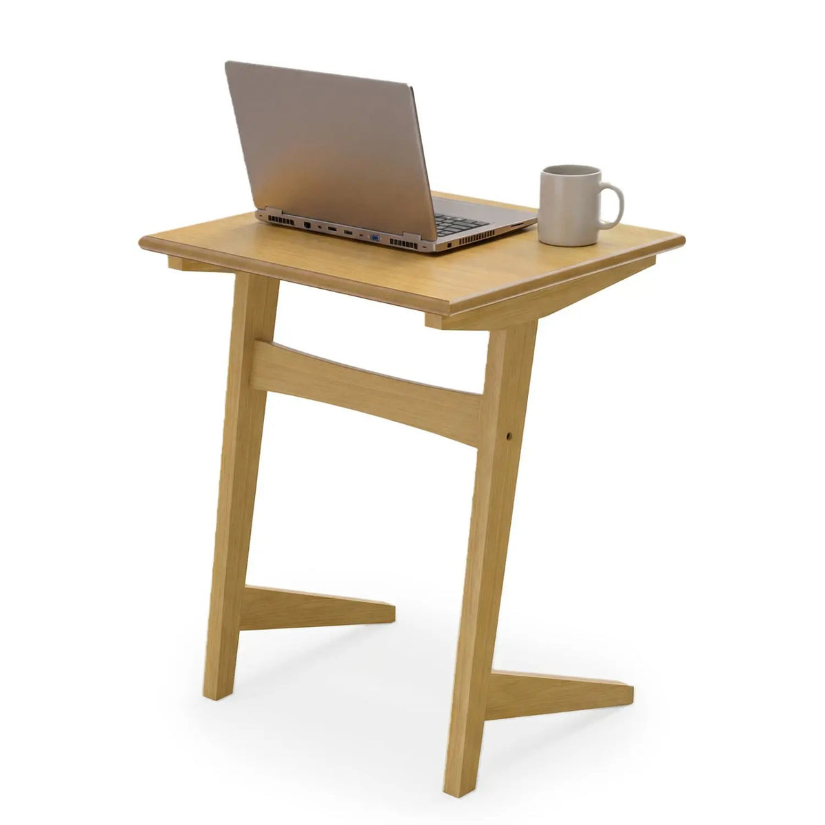 C-Shaped End Table Set of 2 with Wood Veneer Top, photo 12 of 16