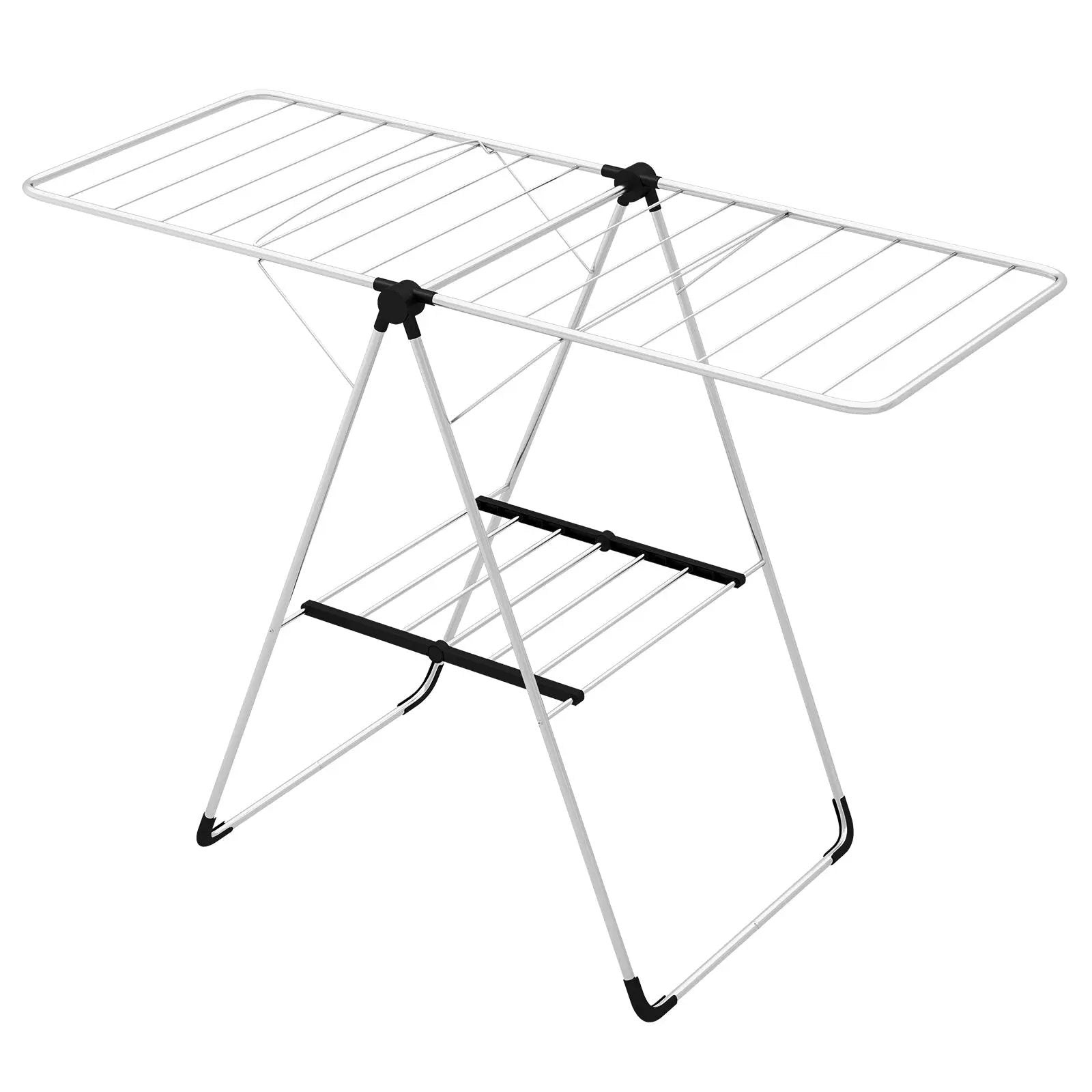 2-Tier Laundry Drying Rack Folding Cloth Rack with Aluminum Frame by DirectDeals