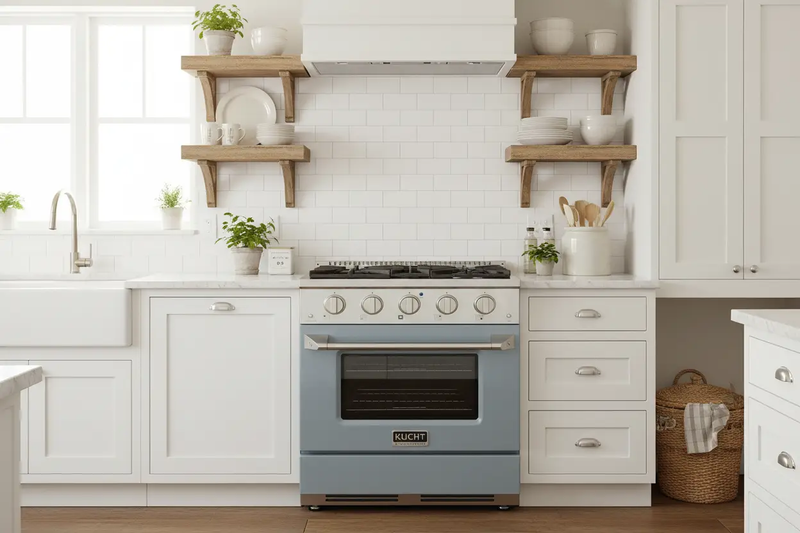 Kucht 30” Pro-Style Kitchen Dual Fuel Range - KDF302-LB by Farmhouse Kitchen and Bath