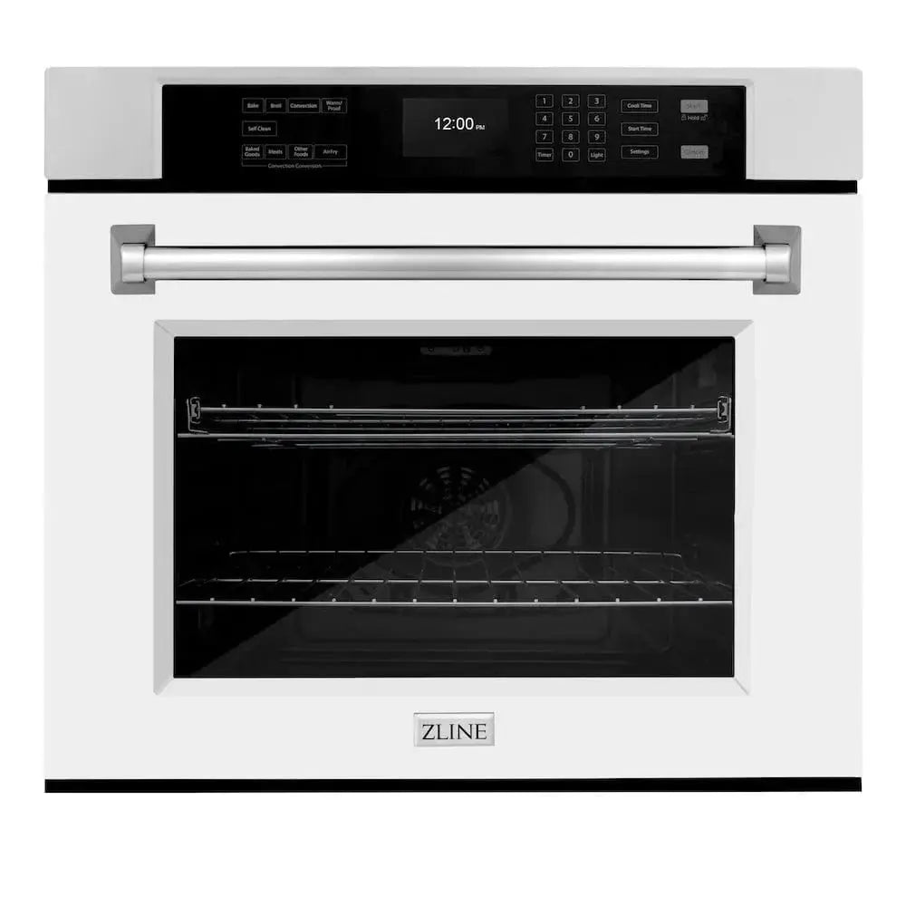 ZLINE 30 "Professional True Convection Single Wall Oven, Air Fry, Self Clean, White Matte WAS-WM-30 by Farmhouse Kitchen and Bath