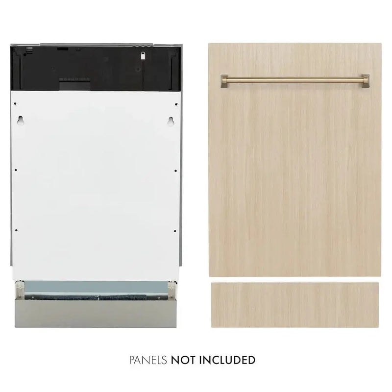 ZLINE Autograph 18" Dishwasher Stainless, Champagne Bronze DWVZ-18-CB by Farmhouse Kitchen and Bath