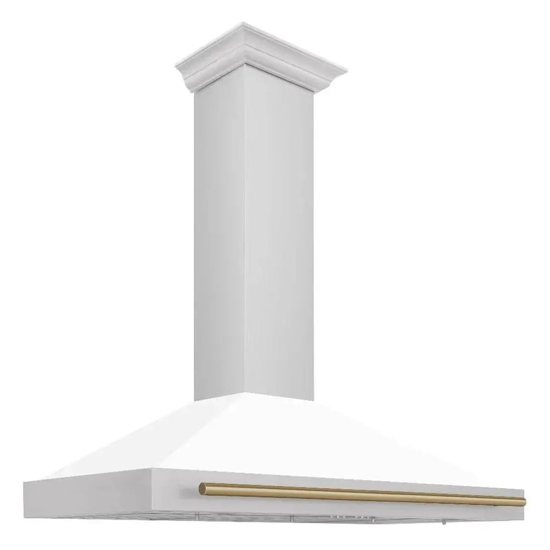 ZLINE 48" Autograph Stainless Wall Range Hood KB4STZ-WM48-CB by Farmhouse Kitchen and Bath