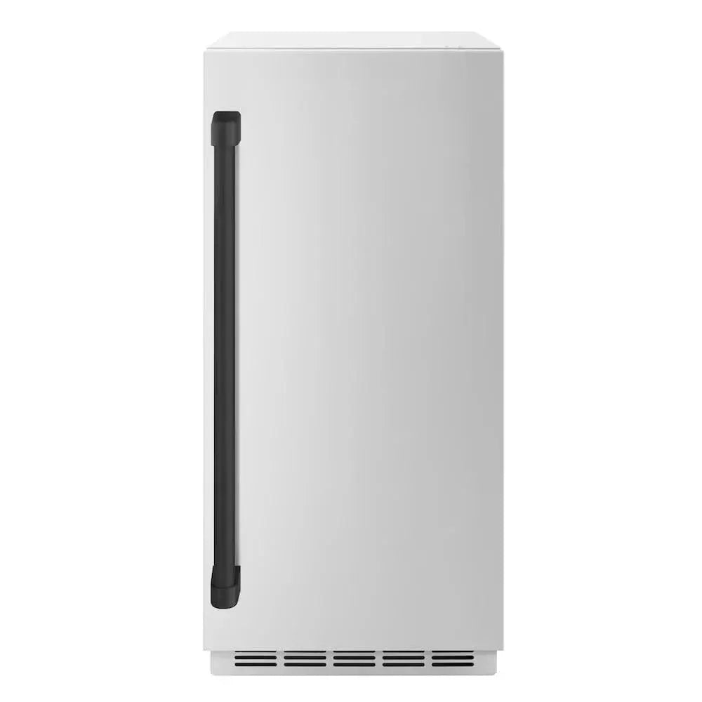 ZLINE 15" Touchstone Clear Cube Ice Maker Drain Pump Stainless Steel Matte Black ICCDZ-ST-15-MB by Farmhouse Kitchen and Bath