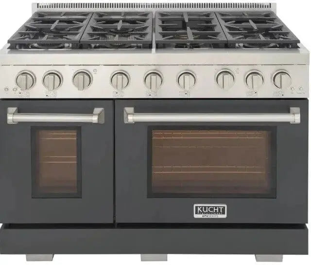 Kucht 48" Freestanding Professional Gas Range KFX4800X-GY by Farmhouse Kitchen and Bath