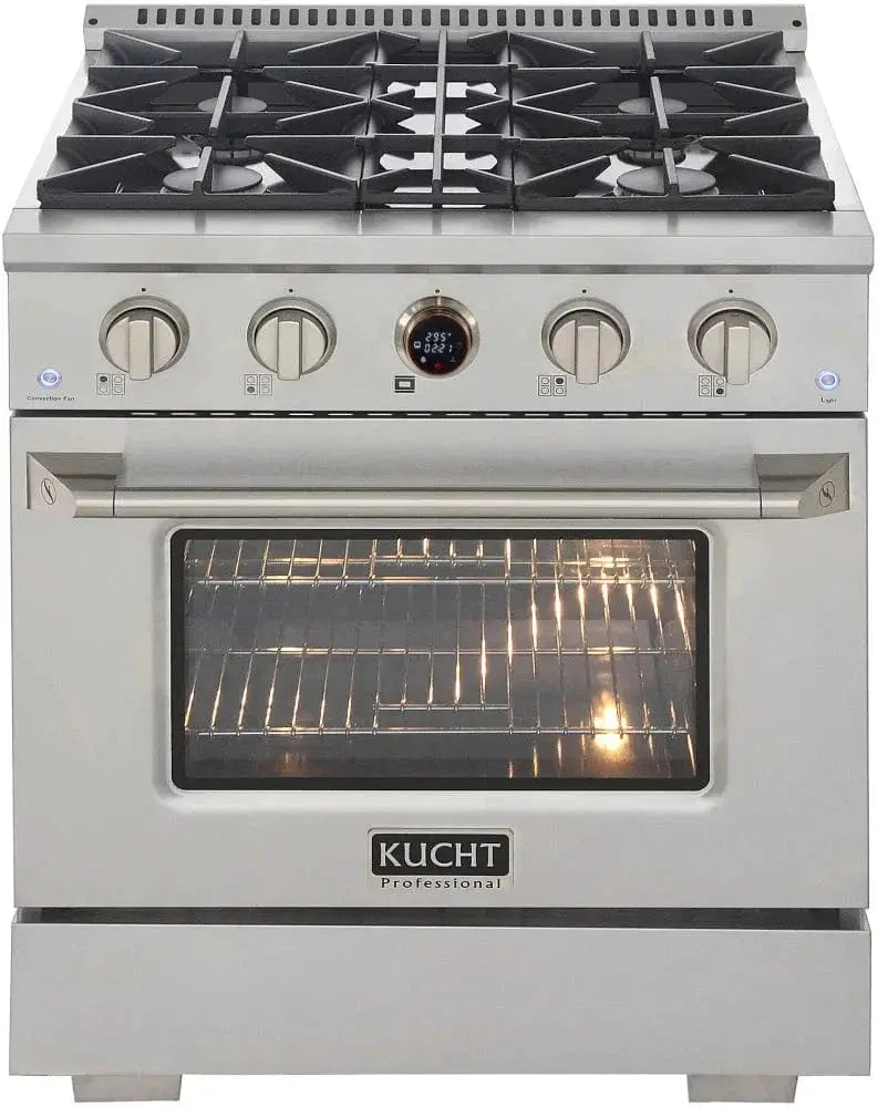 Kucht KX Series 30" Freestanding Dual Fuel Range KXP30-SS by Farmhouse Kitchen and Bath
