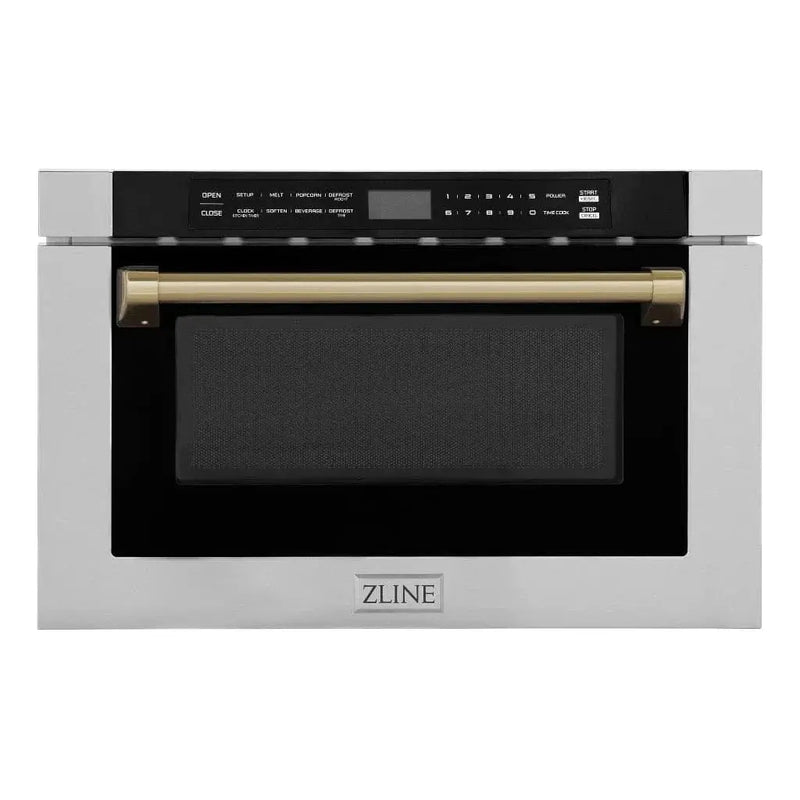 ZLINE 24" Microwave Drawer, Stainless Steel, Bronze MWDZ-1-H-CB by Farmhouse Kitchen and Bath