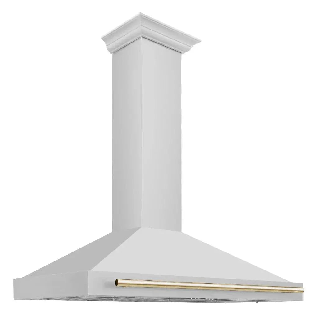 ZLINE 48" Autograph Edition Stainless Steel Range Hood, Gold KB4STZ-48-G by Farmhouse Kitchen and Bath