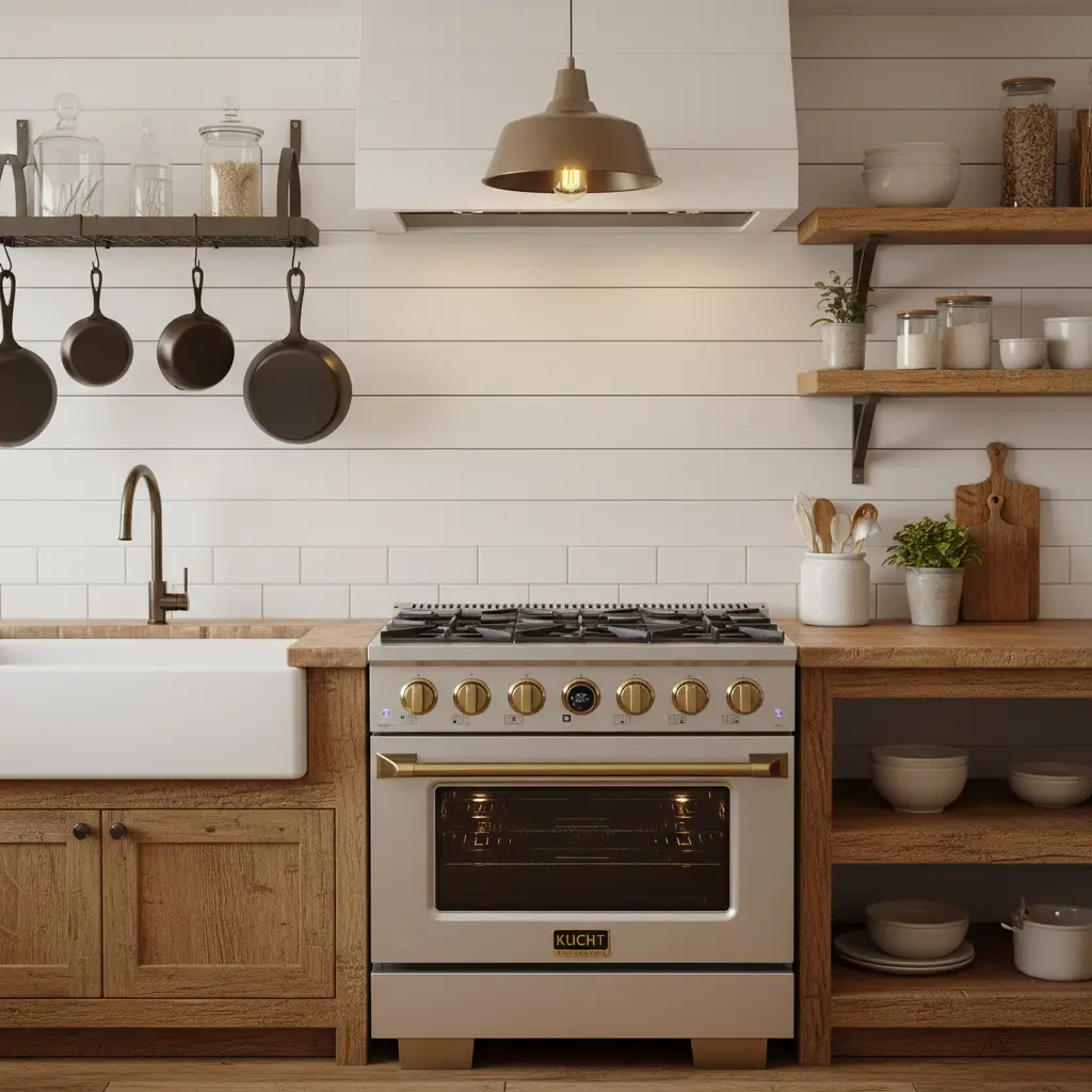 Kucht KX Series 36" Freestanding Dual Fuel Range Liquid Propane KXP36-GL/LP by Farmhouse Kitchen and Bath