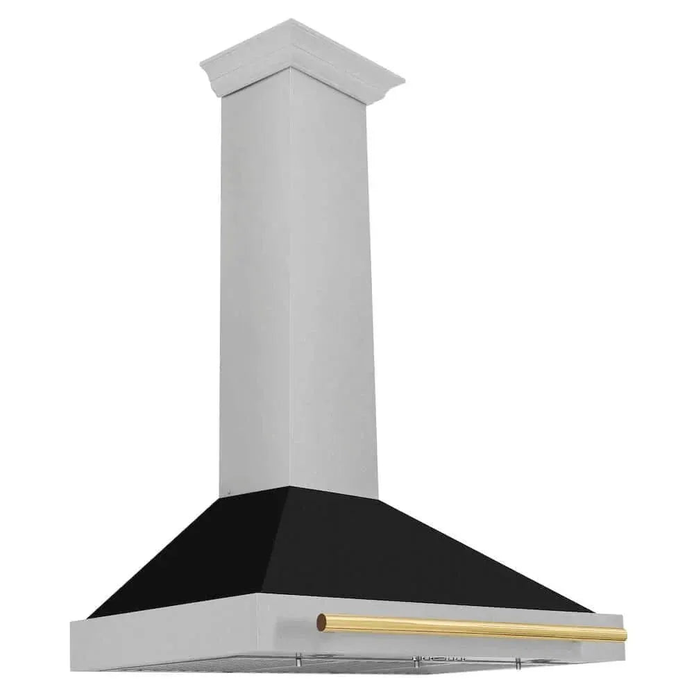 ZLINE 36" Autograph Stainless Wall Range Hood KB4SNZ-BLM36-G by Farmhouse Kitchen and Bath