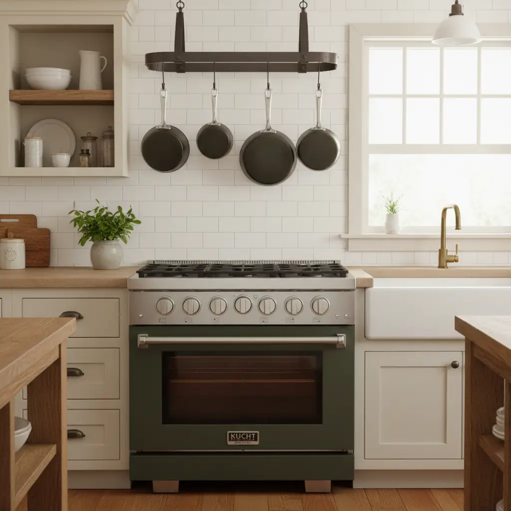 Kucht 36" Freestanding Professional Gas Range KFX3600X-G by Farmhouse Kitchen and Bath