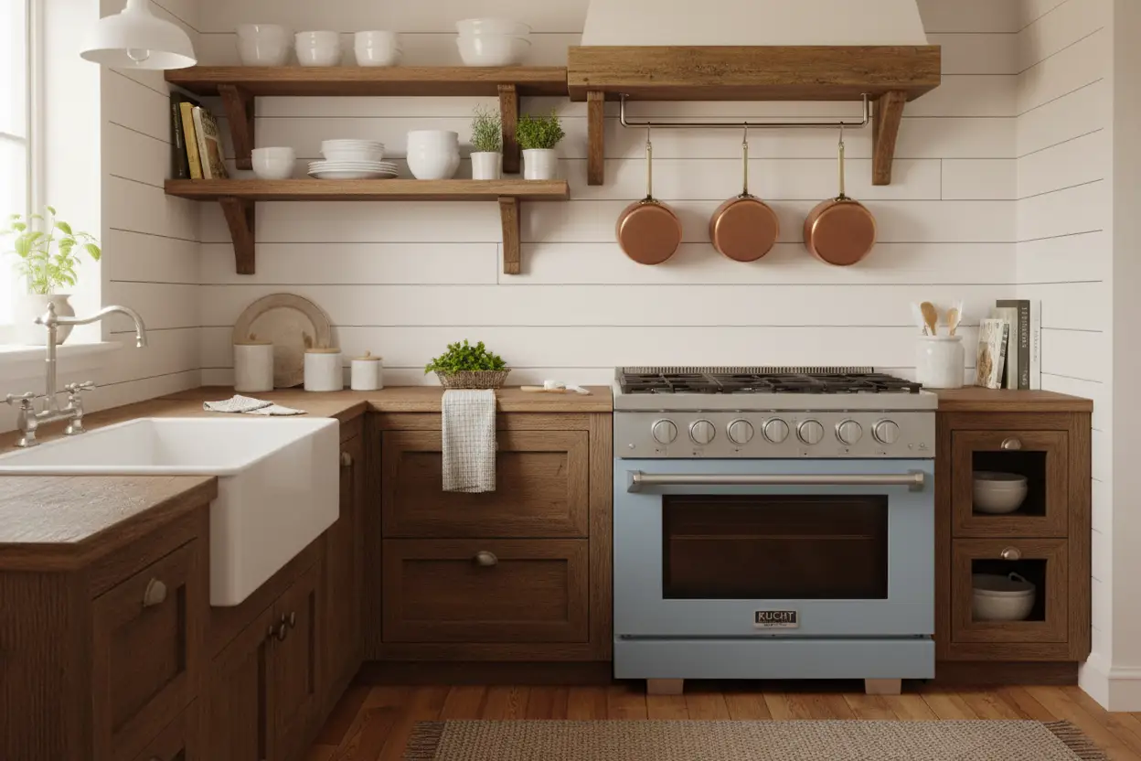Kucht 36" Freestanding Professional Gas Range KFX3600X-LB by Farmhouse Kitchen and Bath