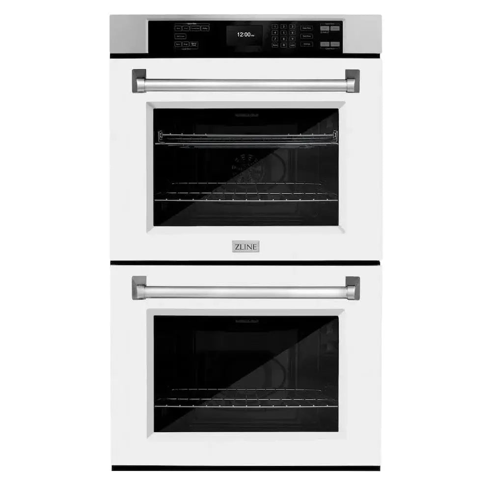 ZLINE 30"Professional True Convection Double Wall Oven, Air Fry, Self Clean, White Mattel WAD-WM-30 by Farmhouse Kitchen and Bath