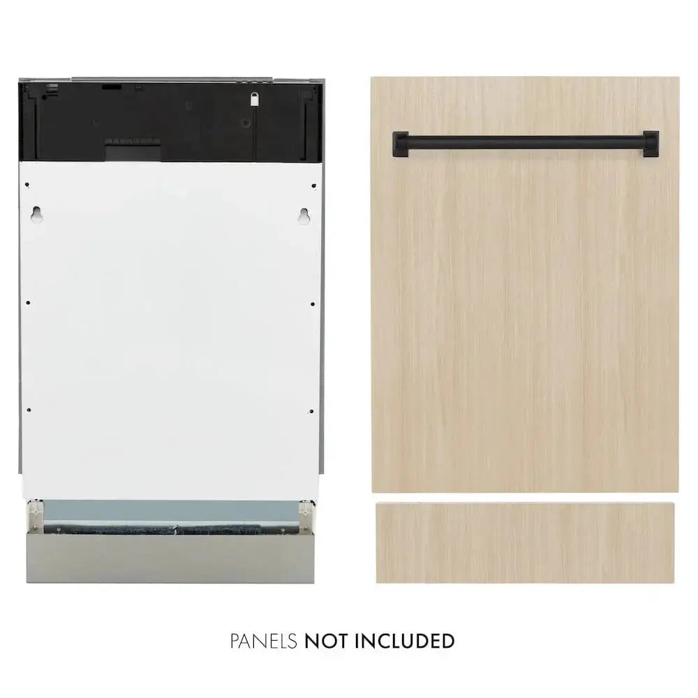 ZLINE Autograph 18" Dishwasher Stainless, Matte Black DWVZ-18-MB by Farmhouse Kitchen and Bath
