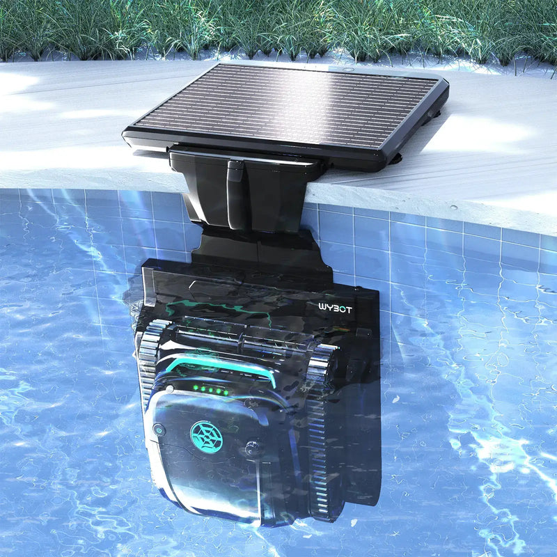 WYBOT S2 Solar with Solar-Powered Charging Dock Robotic Pool Cleaner by WYBOT