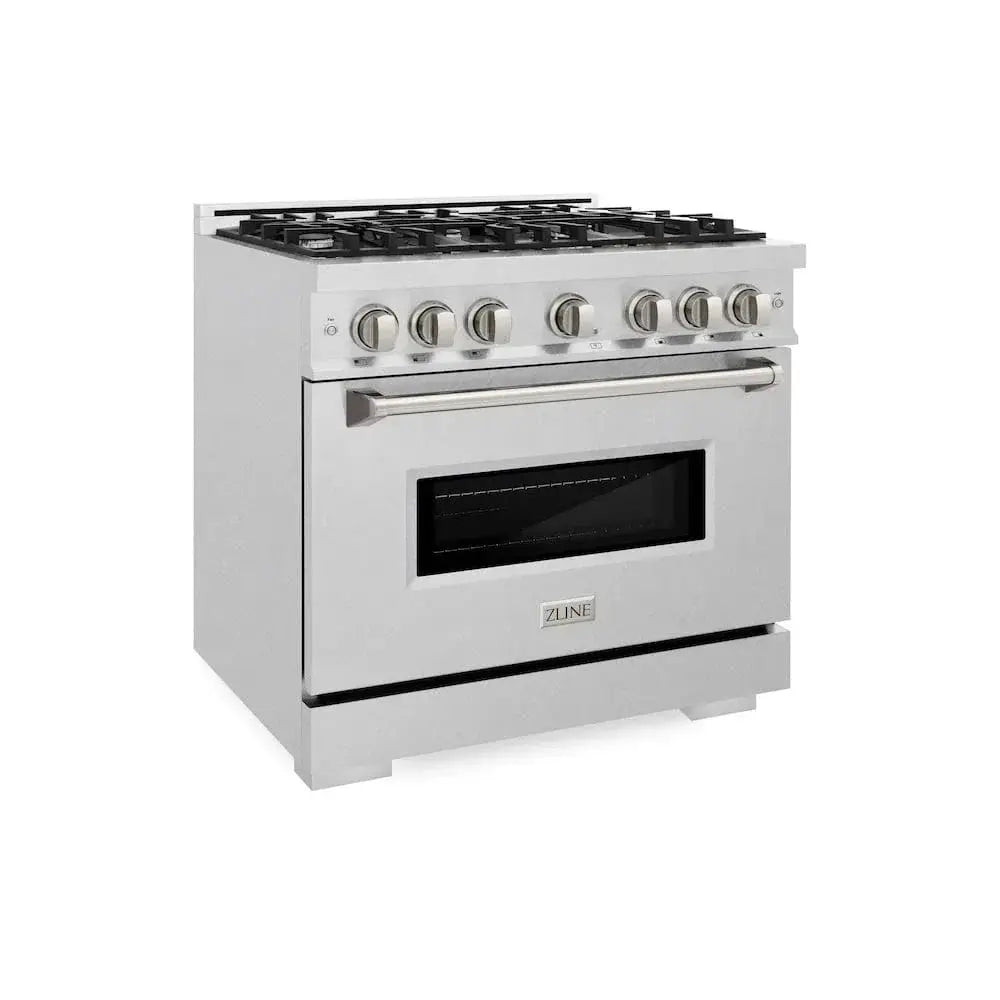 ZLINE 36" Classic Gas Range, Convection Gas Oven DuraSnow® Stainless Steel, CGRS-36 by Farmhouse Kitchen and Bath