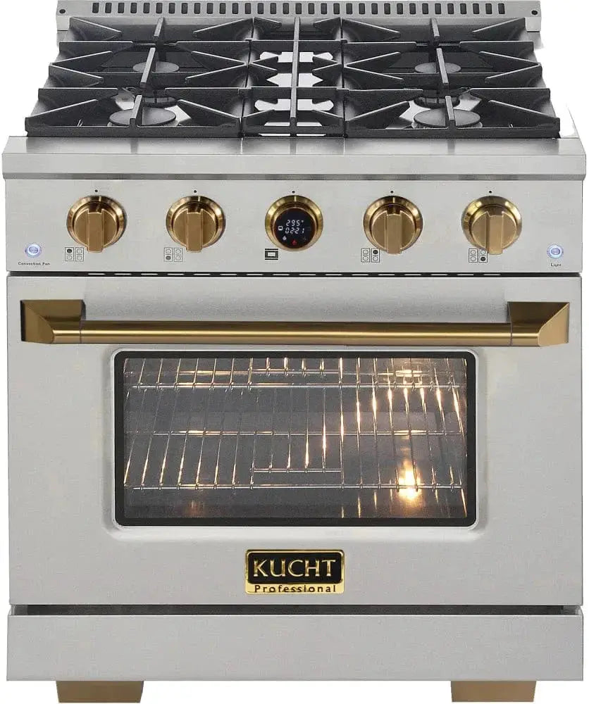 Kucht KX Series 30" Freestanding Dual Fuel Range KXP30-GL by Farmhouse Kitchen and Bath