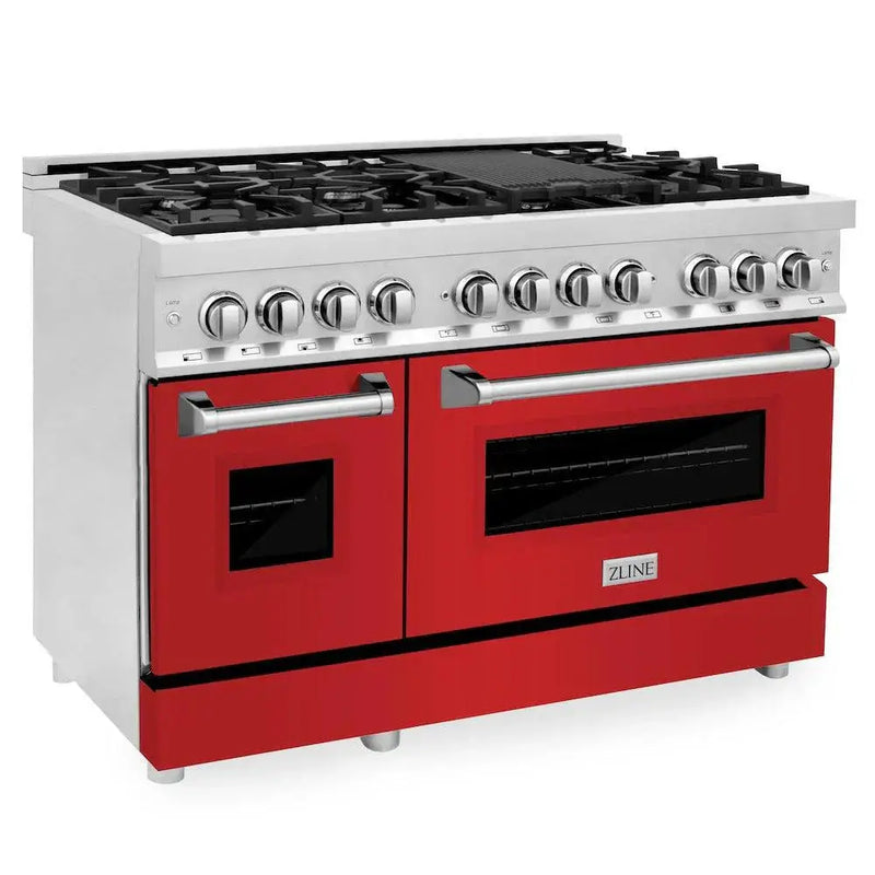 ZLINE 48" Bundle Range RA-RM-48 & Wall Range Hood KB-48, 2KP-RARMRH48 by Farmhouse Kitchen and Bath