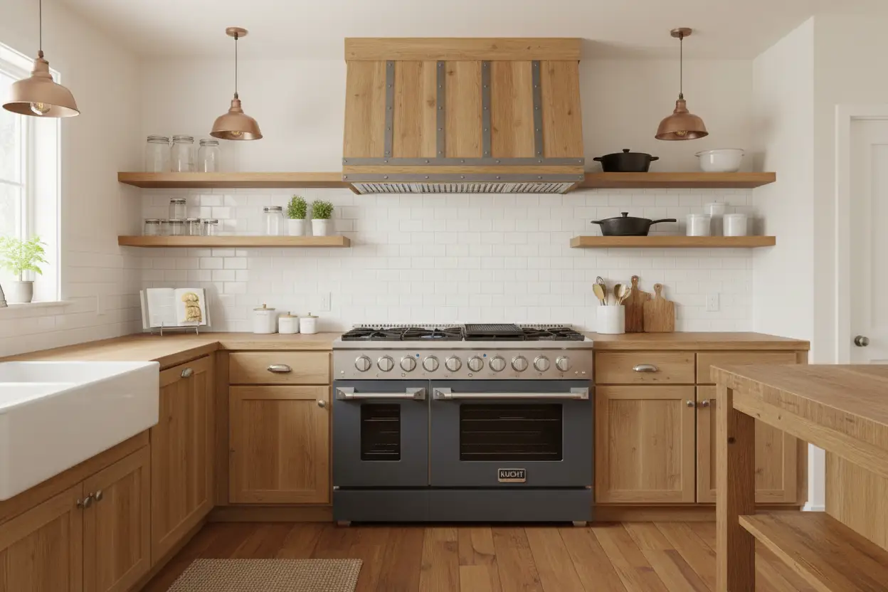 Kucht 48" Gas Range in Stainless Steel with Grey Oven Doors, KNG481-GR by Farmhouse Kitchen and Bath