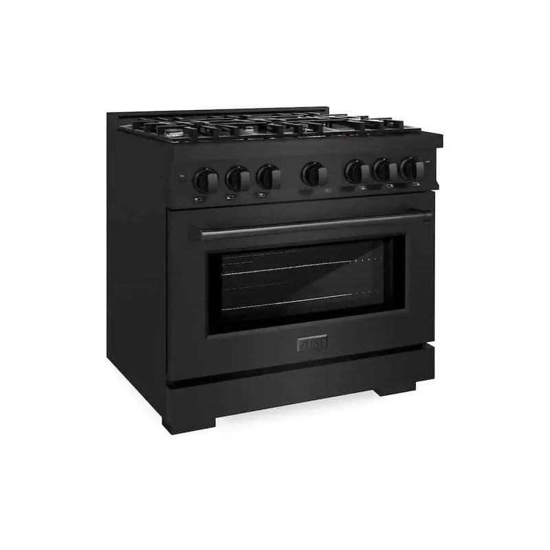ZLINE 36" Select Gas Range Convection Gas Oven Black Stainless Steel HGRB-36 by Farmhouse Kitchen and Bath