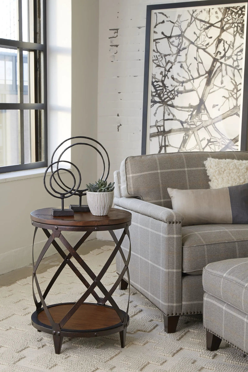 Pinebrook - Round Accent Table - Distressed Natural Pine by Unique Piece Furniture