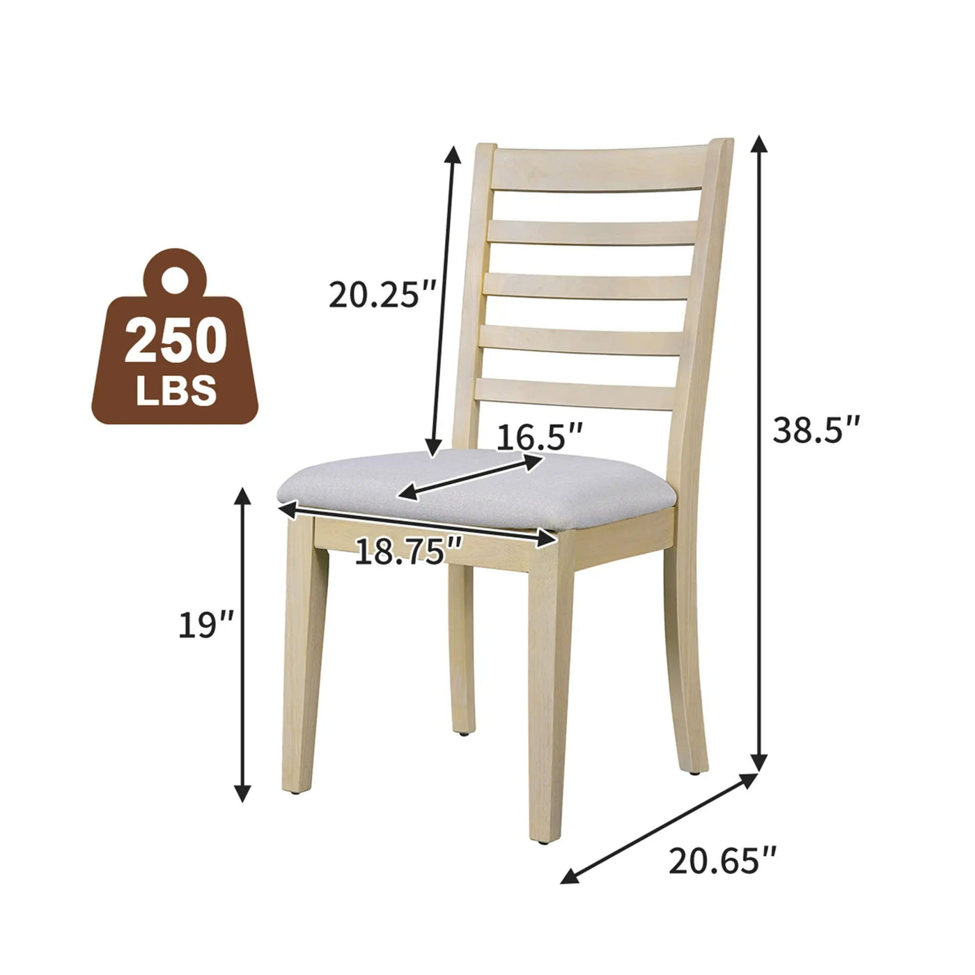 Upholstered Armless Chairs With High Ladder Back by Unique Piece Furniture