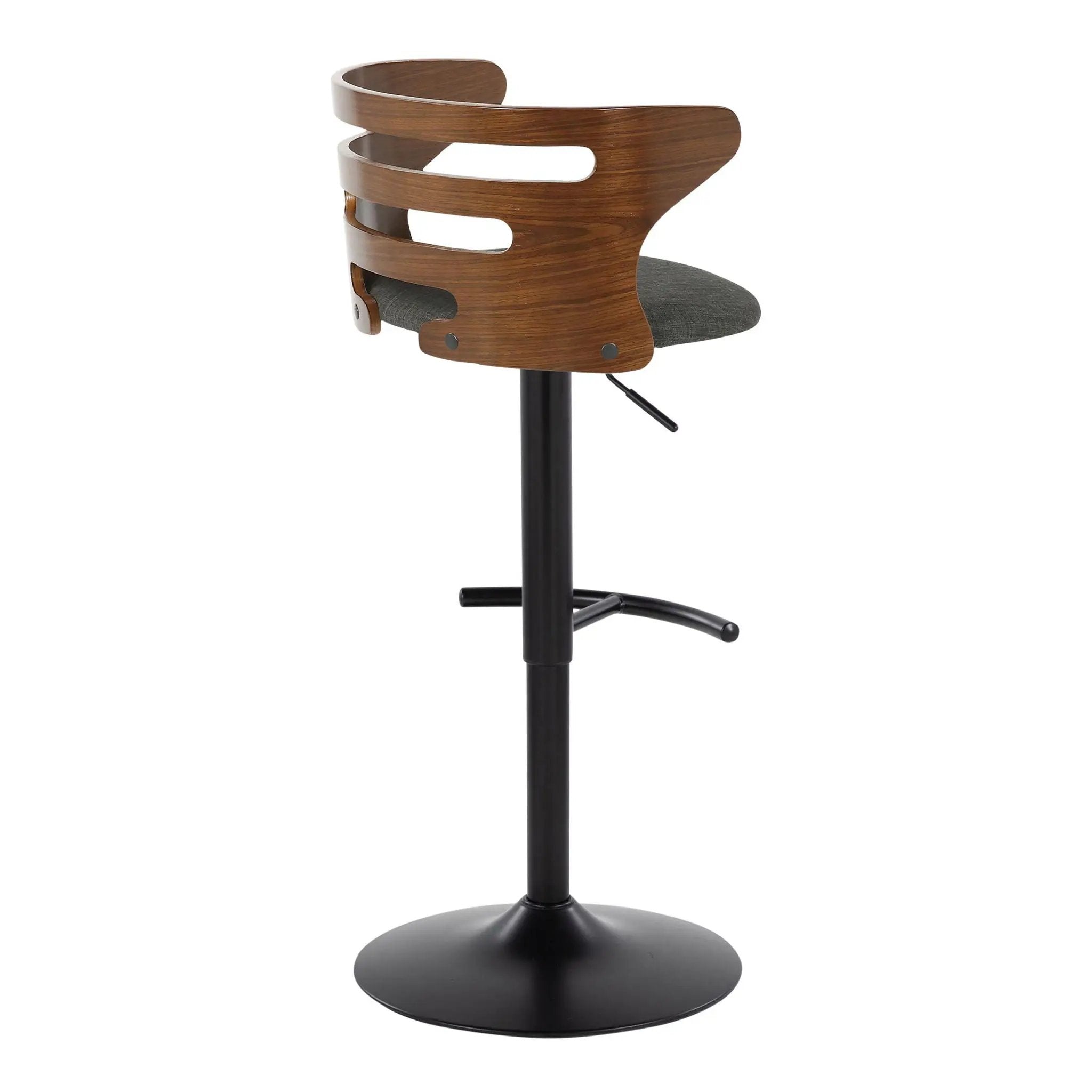 Cosi - Mid Century Modern Adjustable Barstool With Swivel With Rounded T Footrest (Set of 2) by Unique Piece Furniture