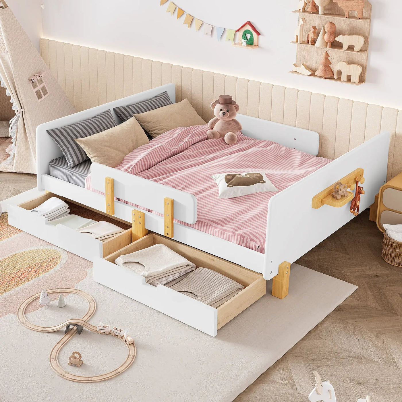 Full Size Platform Bed with Storage Drawers by HouseOfZazla