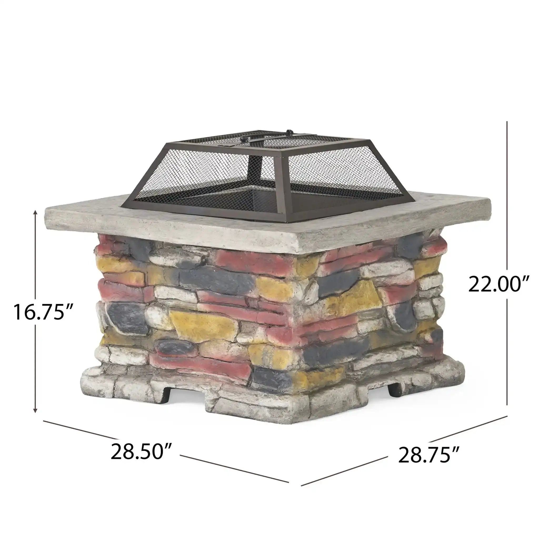 Outdoor Wood Burning Magnesium Oxide Fire Pit with Lid by HouseOfZazla
