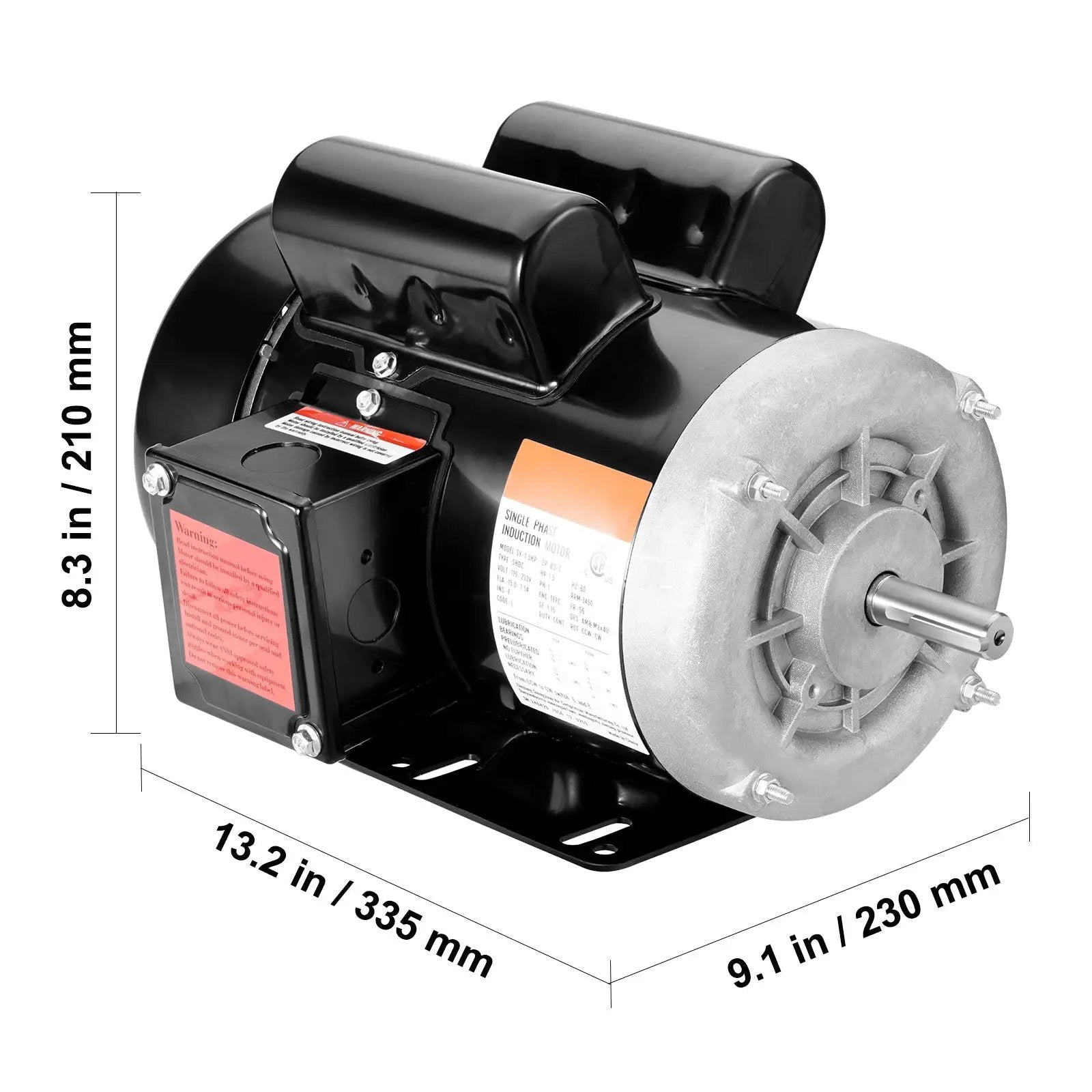 1.5HP Electric Motor 3450 RPM AC 115V/230V by HouseOfZazla