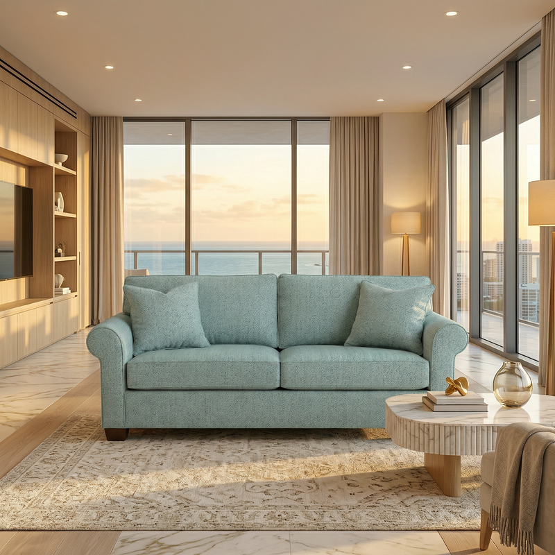 Irlanda Sofa – Made in USA, Custom Fabric Options by HouseOfZazla