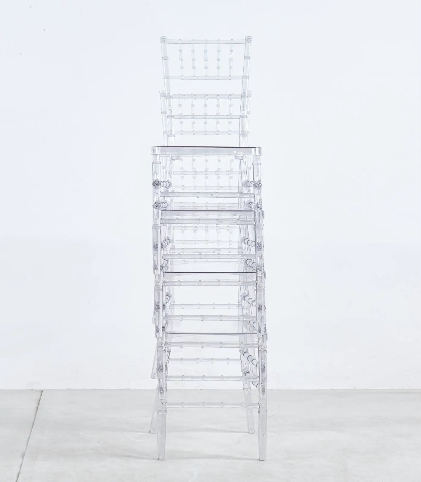 Welding Chair, Dining Chair, Plastic Seat (Set of 4) - Transparent by Unique Piece Furniture