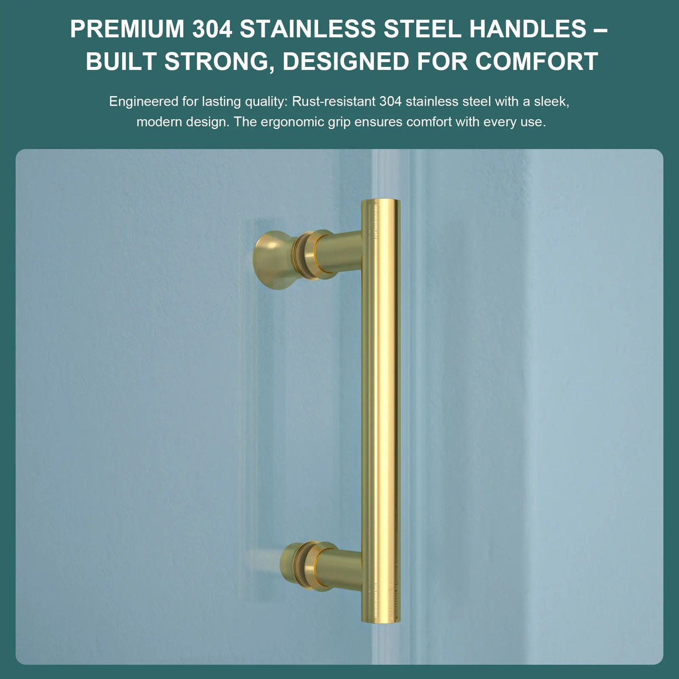 Modern Single Slide Shower Door, Tempered Glass, Stainless Steel Frame by HouseOfZazla