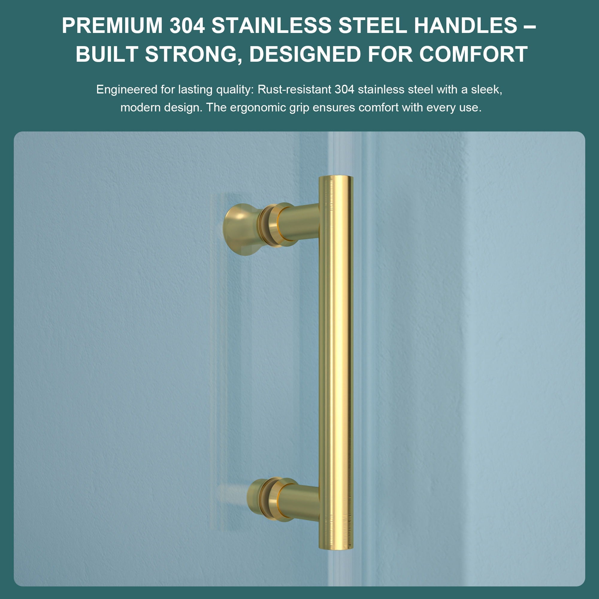 Modern Single Slide Shower Door, Tempered Glass, Stainless Steel Frame by HouseOfZazla
