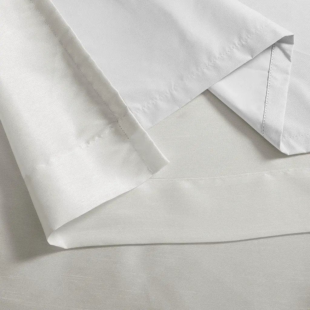 Twist Tab Total Blackout Window Curtain Panel White 50x95 by HouseOfZazla