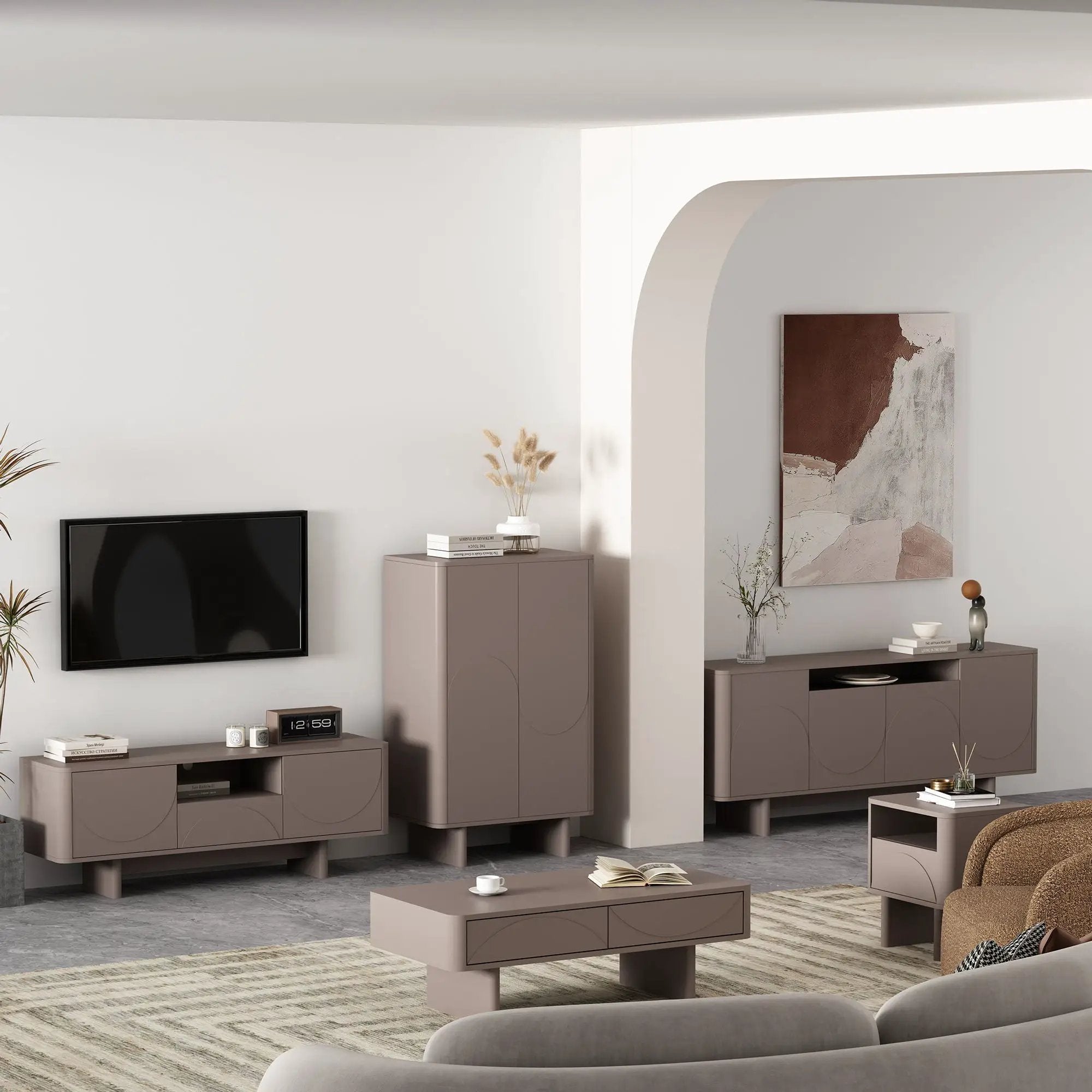 Ella - TV Stand With Adjustable Shelves by HouseOfZazla