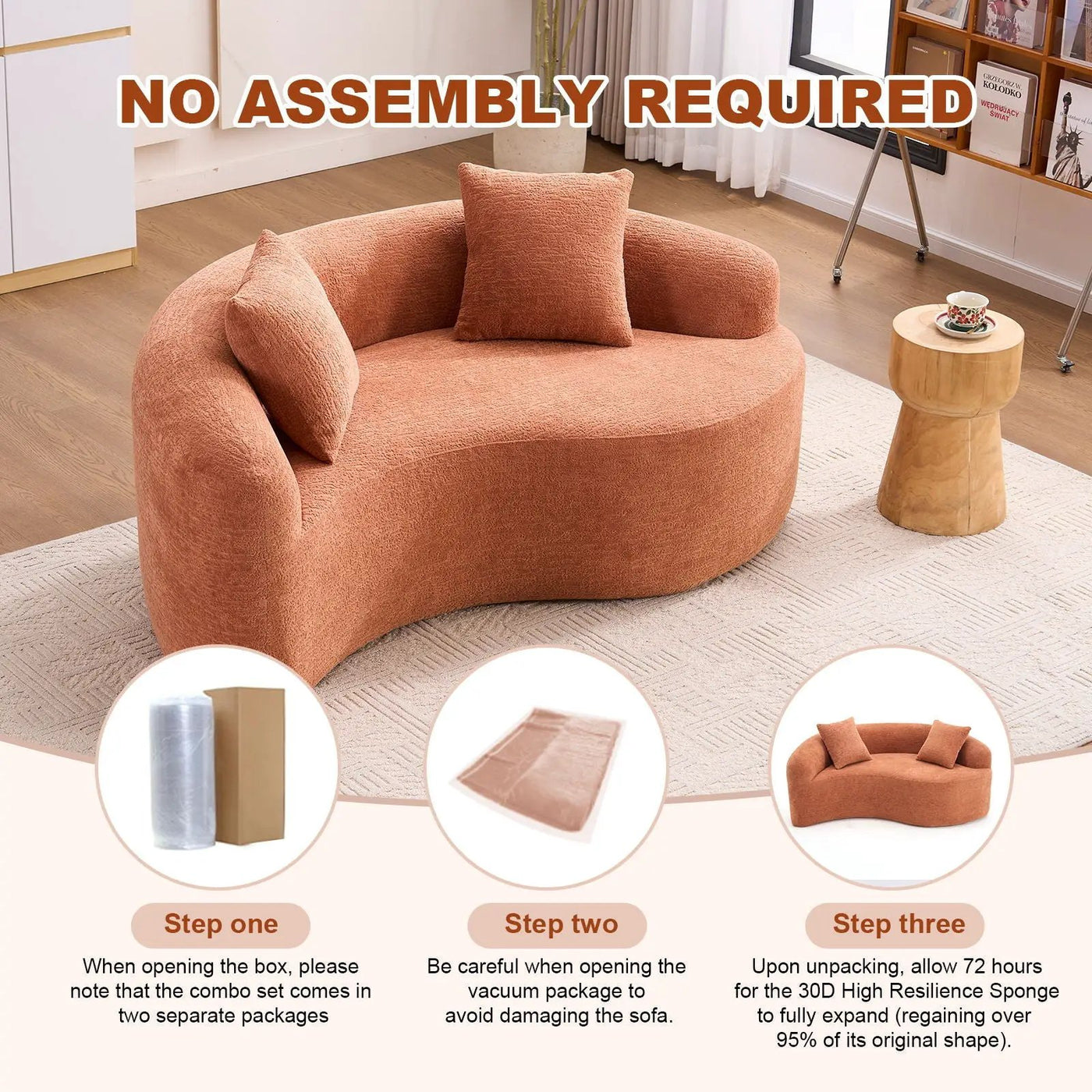 Tai Chi - Curved Dual Depth Loveseat by Unique Piece Furniture
