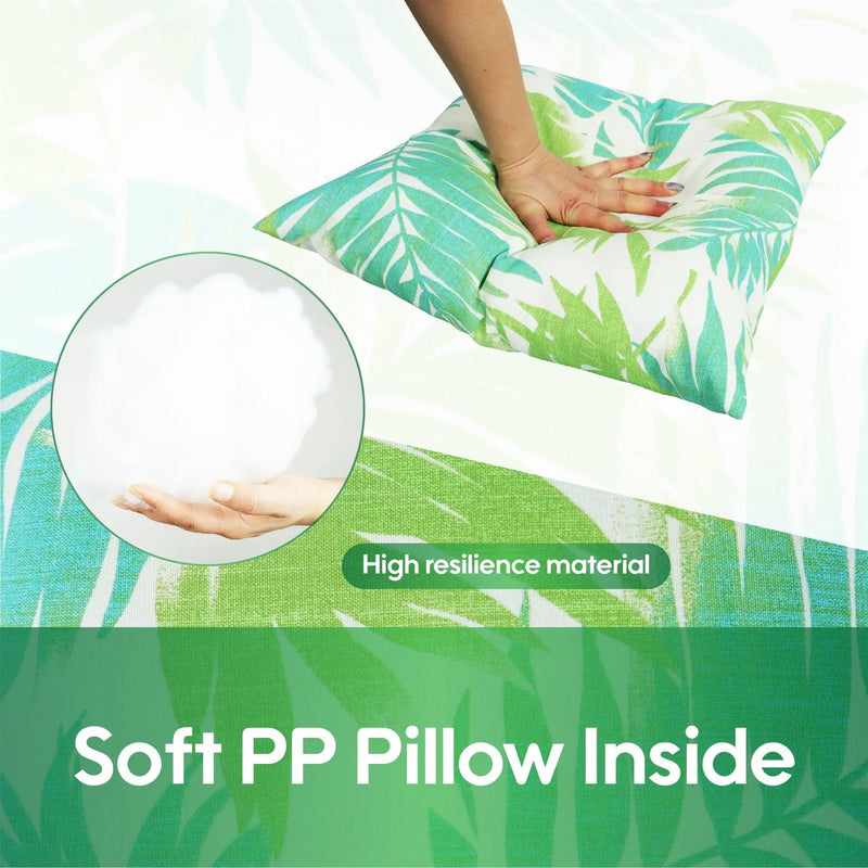2 Pack Outdoor Throw Pillows, Waterproof & Fade-Resistant (18x18 Inch) by HouseOfZazla