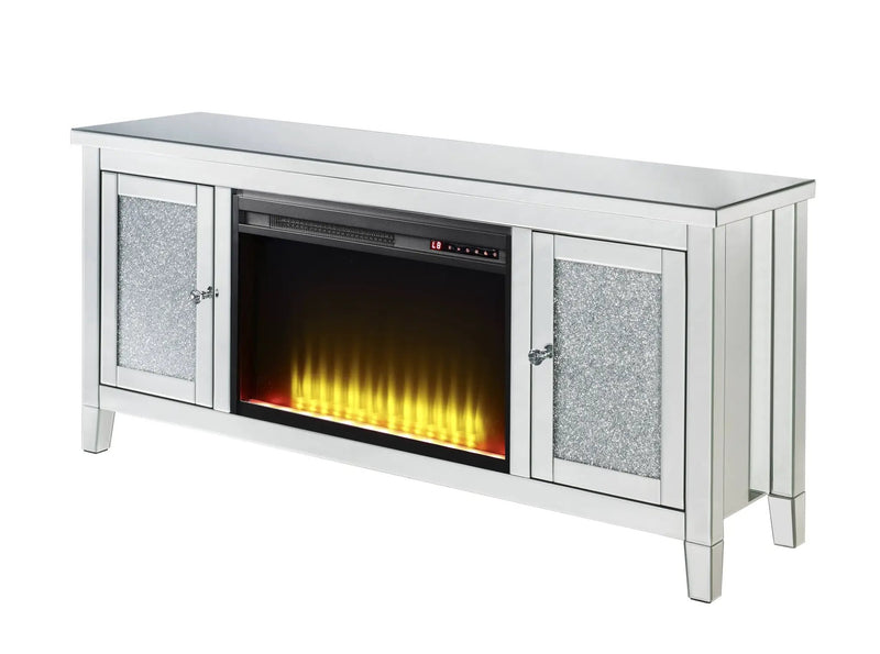 Noralie TV Stand with LED Electric Fireplace by HouseOfZazla