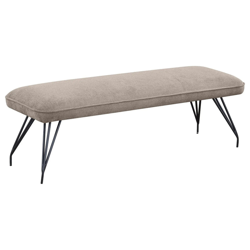Dodson Fabric Upholstered Dining Bench Taupe by Unique Piece Furniture
