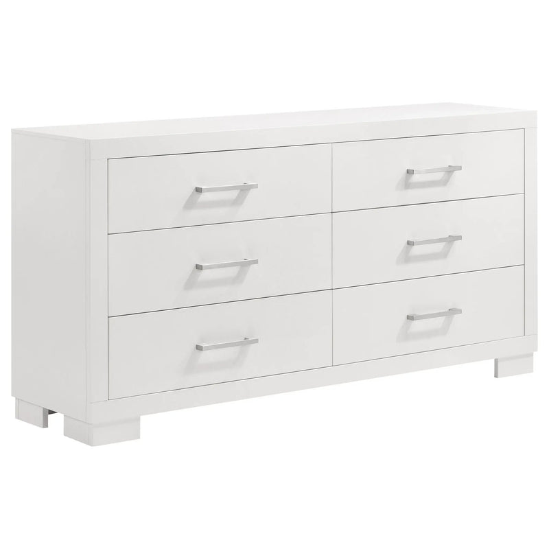 Jessica 5-piece Eastern King LED Bedroom Set Snow White by Unique Piece Furniture