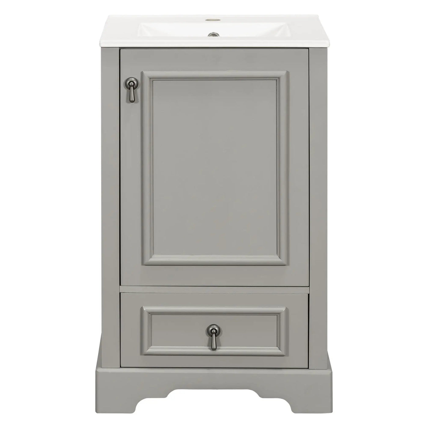 Bathroom Vanity With Sink, Soft Close Door, Adjustable U-Shaped Shelf by Unique Piece Furniture