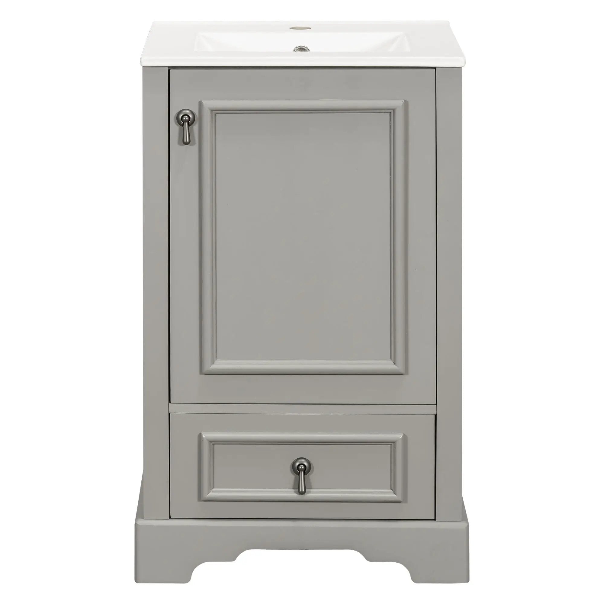 Bathroom Vanity With Sink, Soft Close Door, Adjustable U-Shaped Shelf by Unique Piece Furniture
