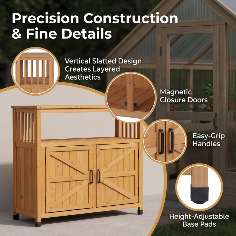 Wooden Patio Bar Table Set with Storage by HouseOfZazla