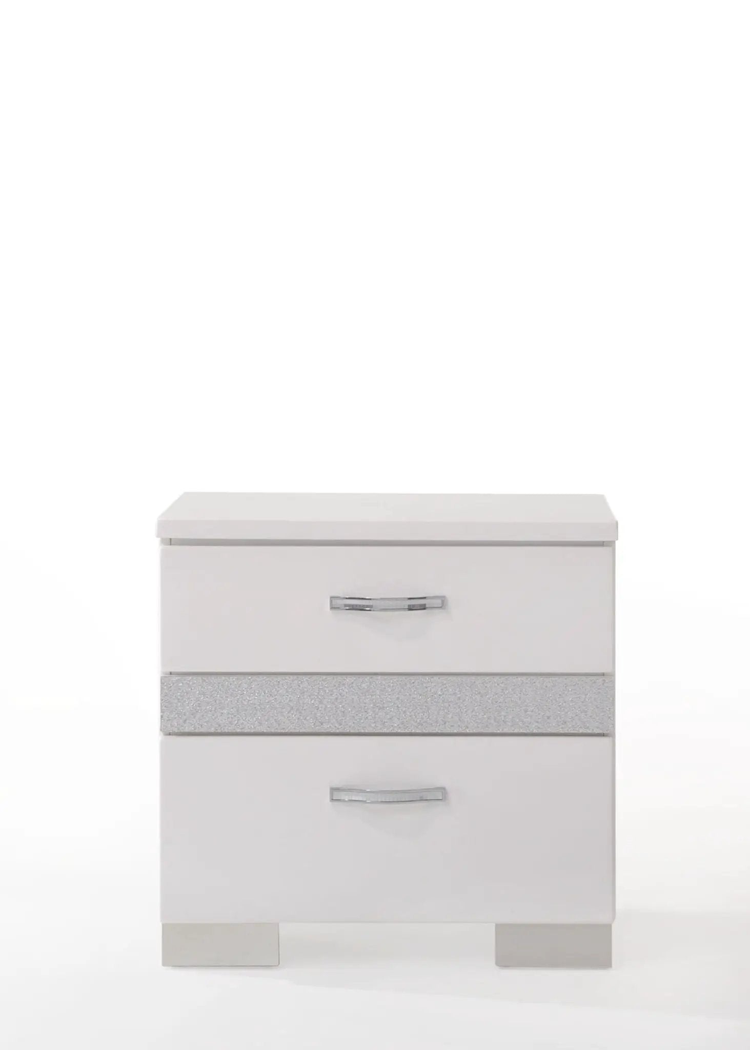 Naima II - High Gloss Nightstand - White by Unique Piece Furniture