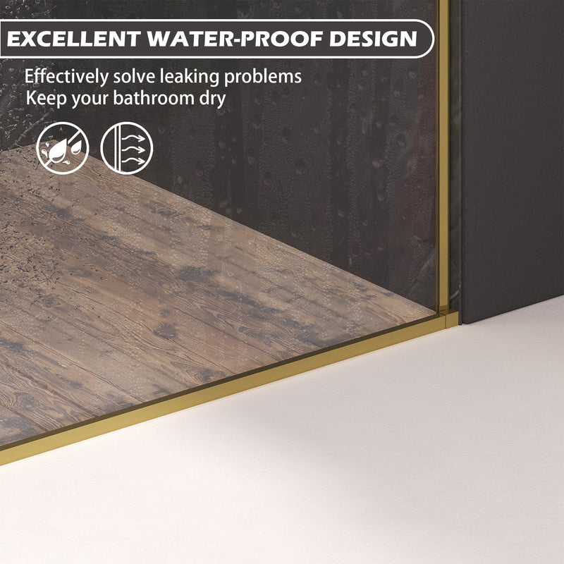 Dual Sliding Frameless Shower Door 56-60 in W x 75 in H by HouseOfZazla