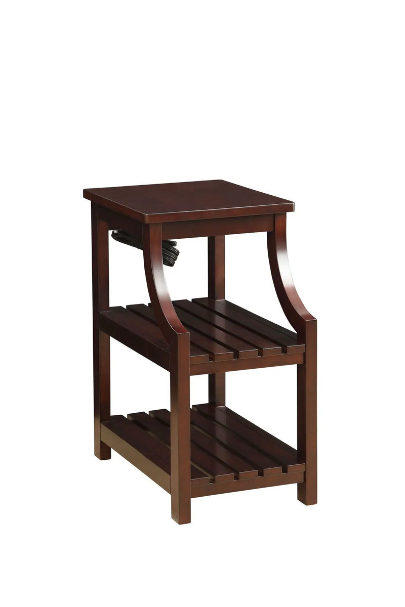 Wasaki - Accent Table With USB - Espresso by HouseOfZazla