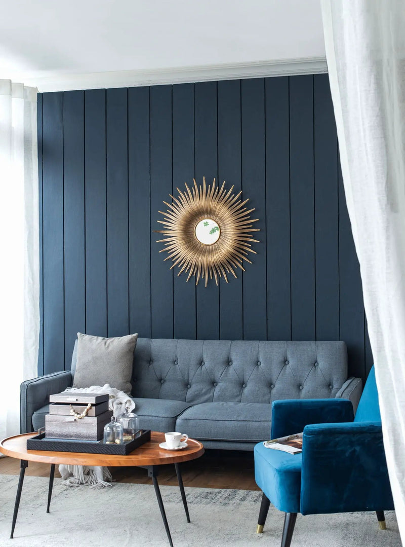 Retro DesignSunburst Metal Wall Mirror Decorative Mirror For A Bedroom Dressing Room, Hallway Or Living Space - Gold by Unique Piece Furniture