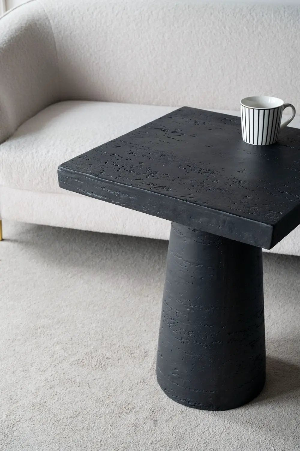 Square Side Table With Pedestal Base by Unique Piece Furniture