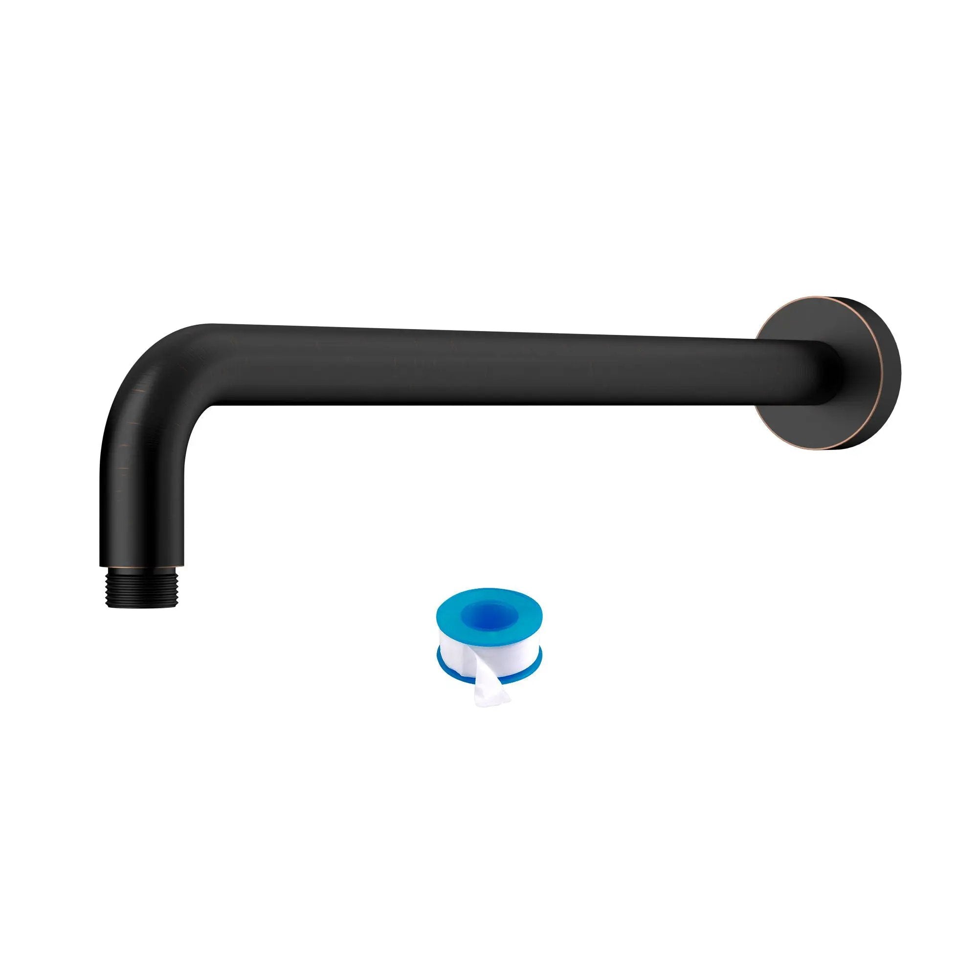 Oil Rubbed Bronze 16" Shower Arm With Flange, Stainless Steel, For Rain Shower Heads - Oil-Rubbed Bronze by HouseOfZazla